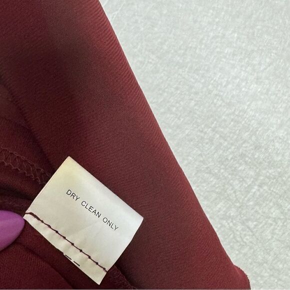 Jovani Off the Shoulder Draped Cape Sleeve Burgundy Dress 12 - Picture 5 of 7